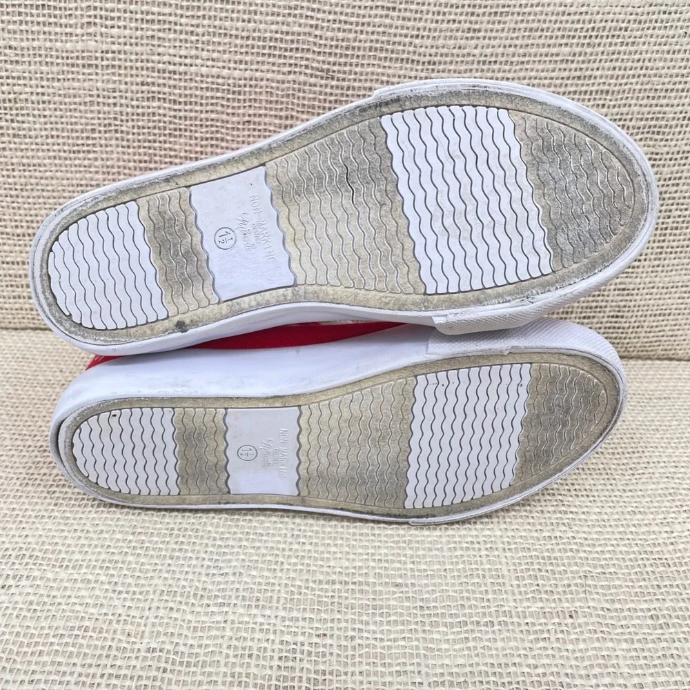 Disney Minnie Mouse Red High Top Sneakers Zip Side‎ Youth Size 1.5